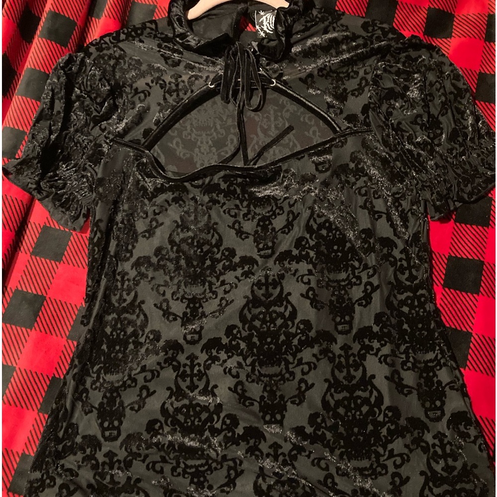 NWOT Killstar Dolores Keyhole Velvet Top.  RETIRED!!!